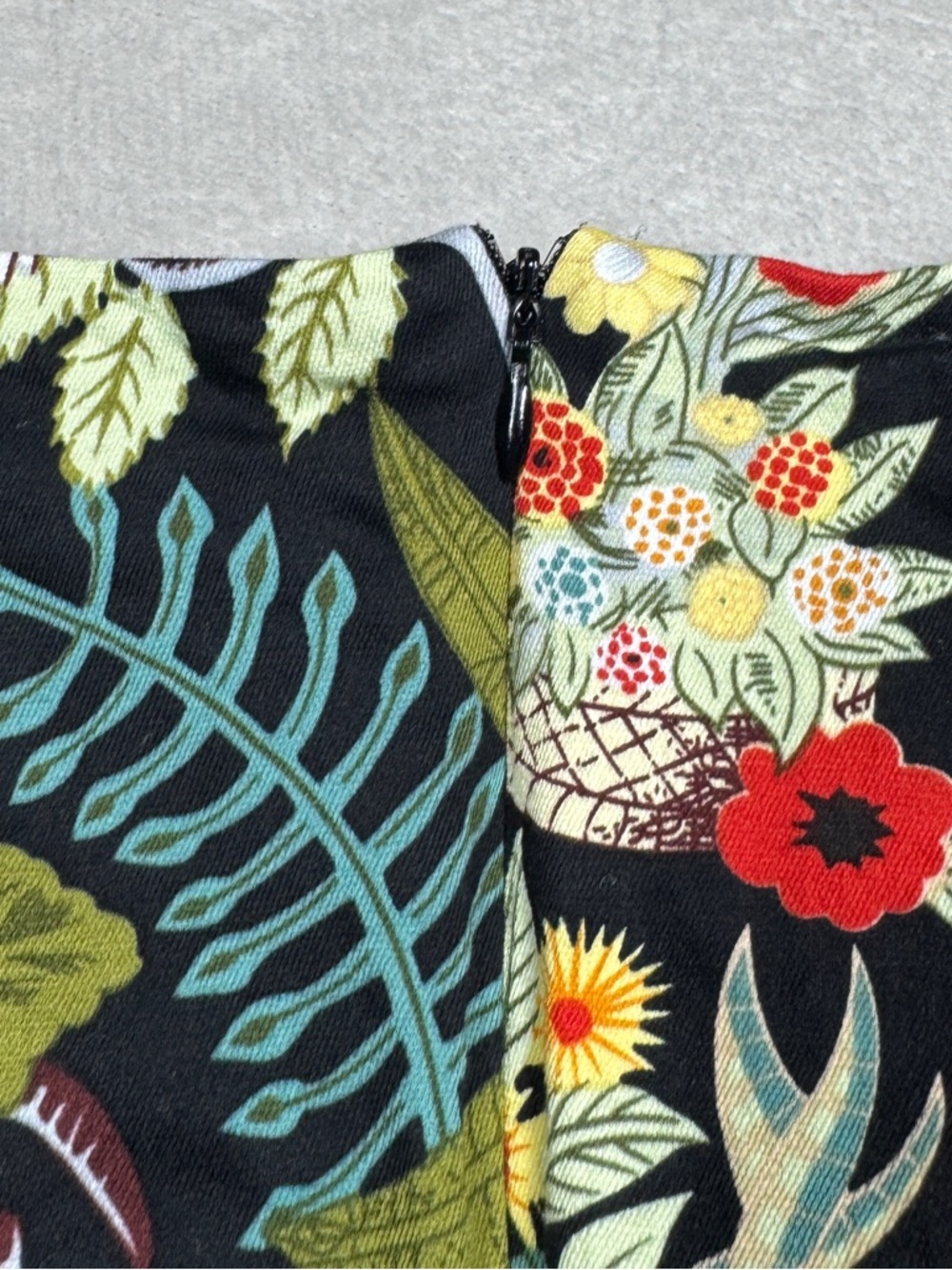 Grace Karin Frida Kahlo Tropical Floral Retro Rockabilly Black Red Dress Size S - Picture 12 of 16